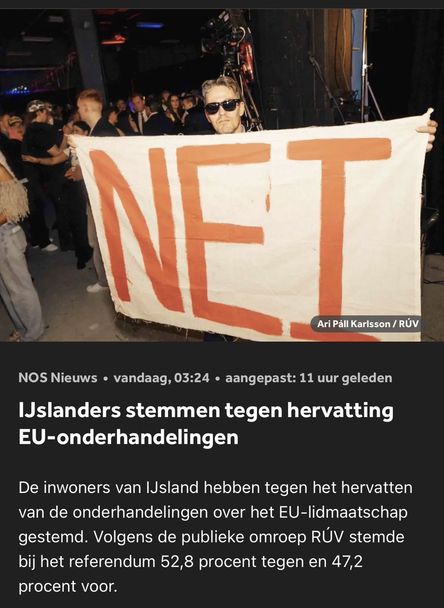 Toon_Sesink's tweet photo. De komende tijd zullen de NOS en de ‘kwaliteitskranten’ het normaal zo progressieve IJsland kapot schrijven.
#IJsland #EU https://t.co/QZSAwuk2IS