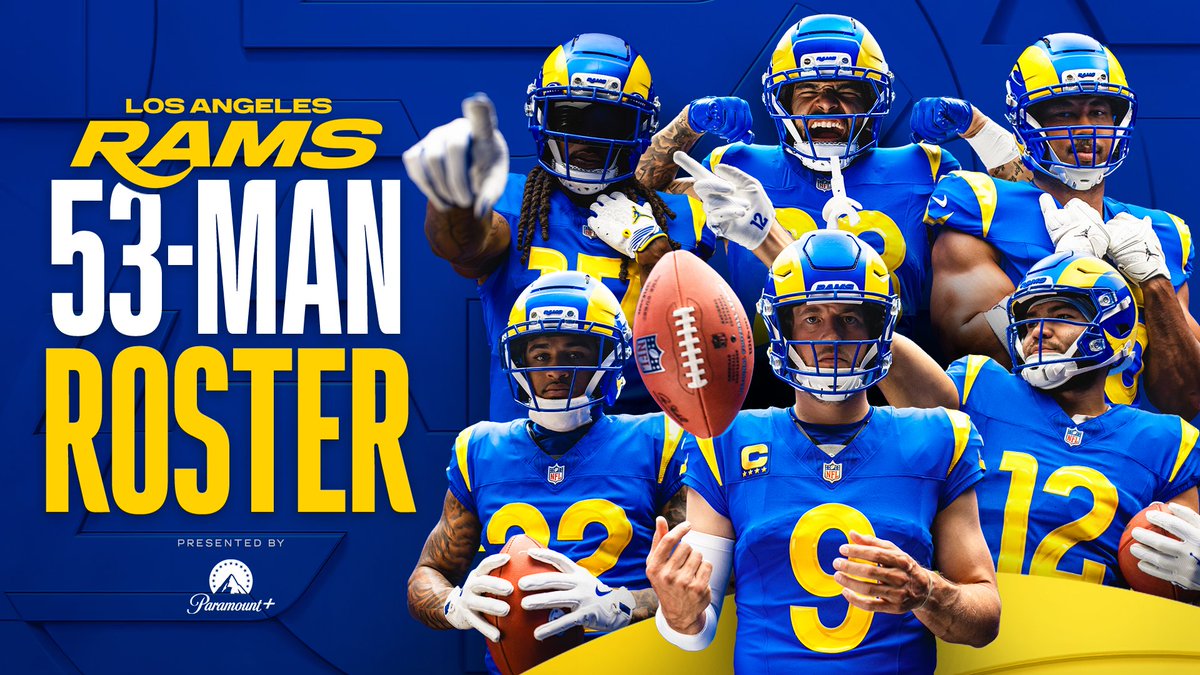 StuJRams's tweet photo. The Rams' initial 53-man roster for the 2026 regular season is set. 

📝 » https://t.co/Nu1oHUUDQS https://t.co/9SG2Ya4Gxm