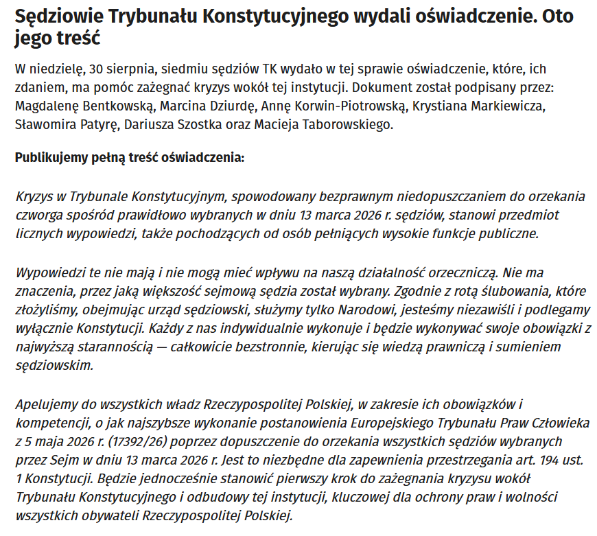GasewiczJarek's tweet photo. Problem Trybunału Konstytucyjnego miał być rozwiązany jesienią. Postanowienie ETPCz musi być wykonane bez patrzenia na opinie przestępców zajmujących nienależne im wysokie stanowiska. https://t.co/aeQ71BI8Or