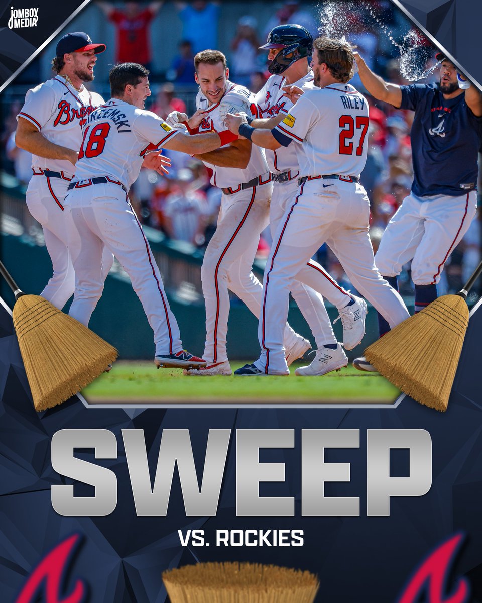 TalkinBaseball_'s tweet photo. Atlanta completed the sweep of Colorado to maintain the No. 2 seed in the National League! https://t.co/I3kmj787J7