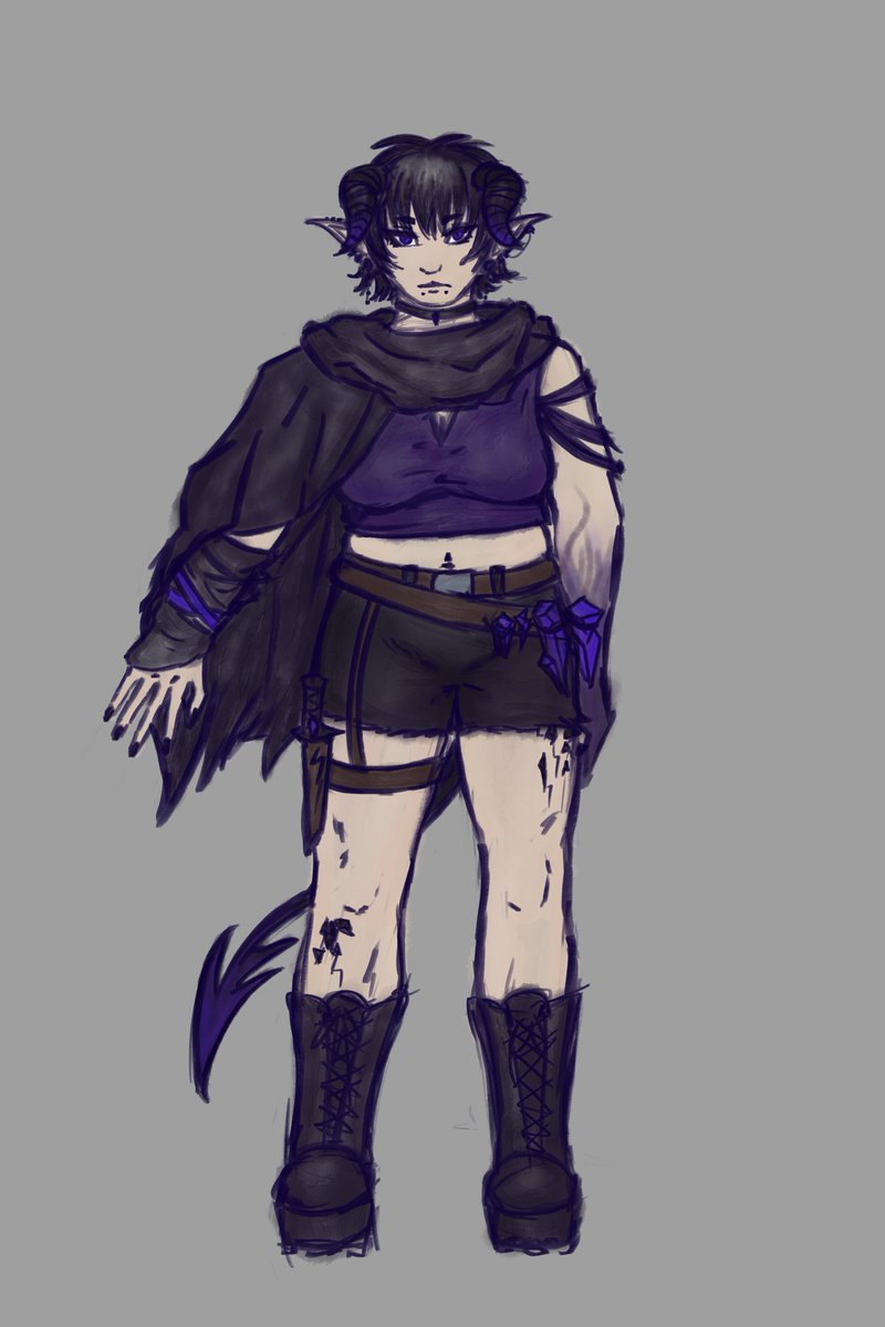 dirudraws's tweet photo. i made a sarkaz oc last time btw

also tried to use this watercolour brush thing in an attempt to make coloured sketches less boring, sorry it's ass https://t.co/FvJY3ClRzT