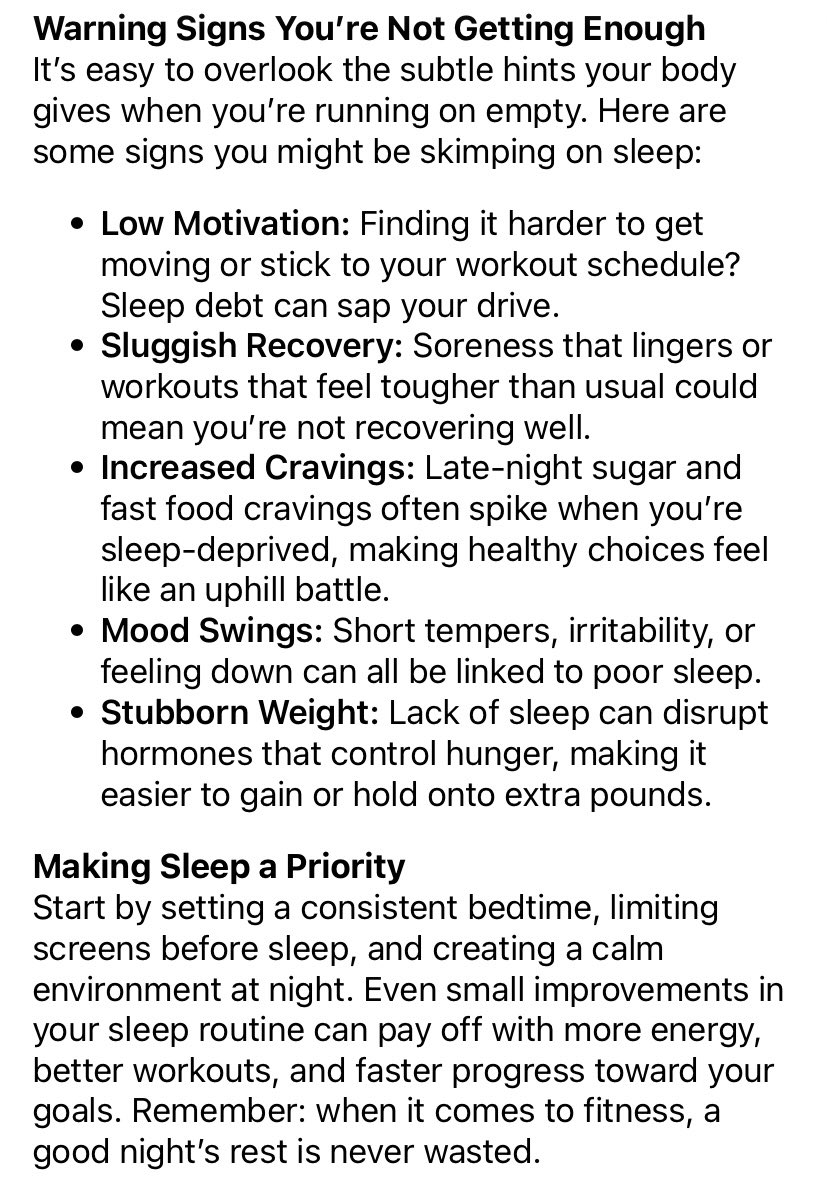 EricThurow's tweet photo. I just read this posting via my @FitifyApps  that is a strong reminder on how sleep is for one's own personal fitness and health. https://t.co/q8NZvrzKdu