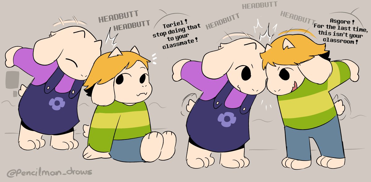 Pencilman_draws's tweet photo. lil goats #deltarune https://t.co/d9vKjjzpIF
