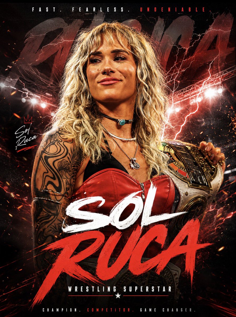 starp0ster's tweet photo. Sol Ruca #solruca #poster #graphic #design #wwe https://t.co/YH6Y9odOht