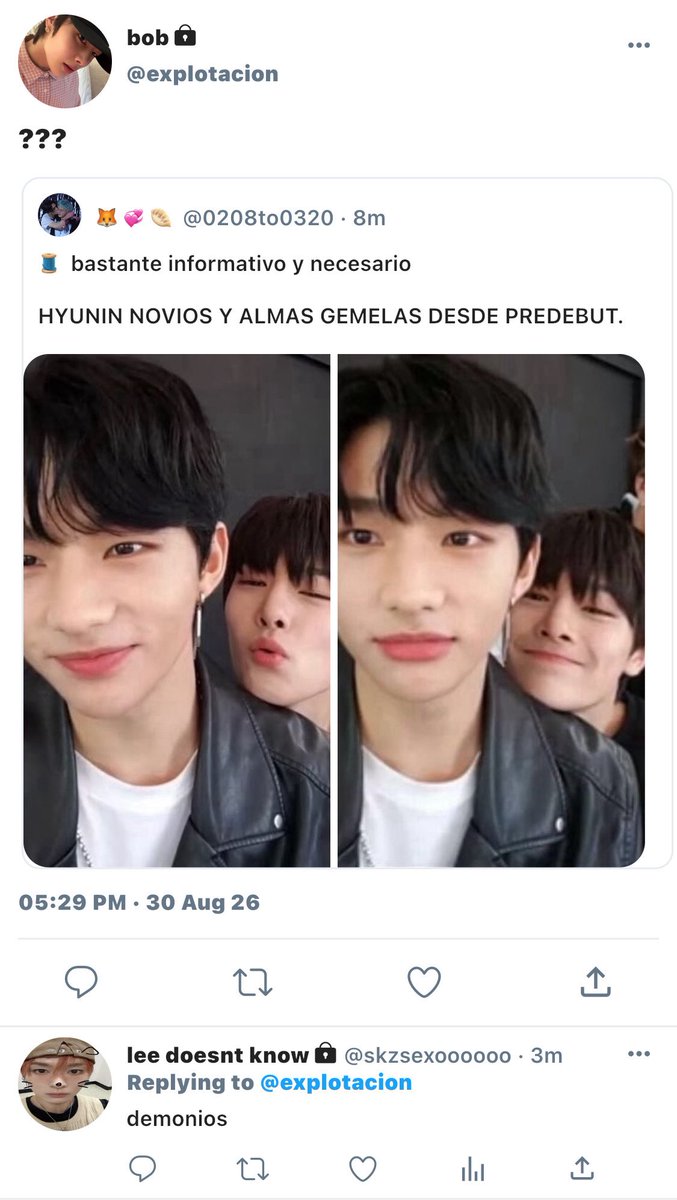 minheadaa's tweet photo. #hyunin au “ fanservice ”

donde hynjn crea una cuenta fan sobre su ship con su compañero de grupo jngn. https://t.co/nEcCf7iSsb