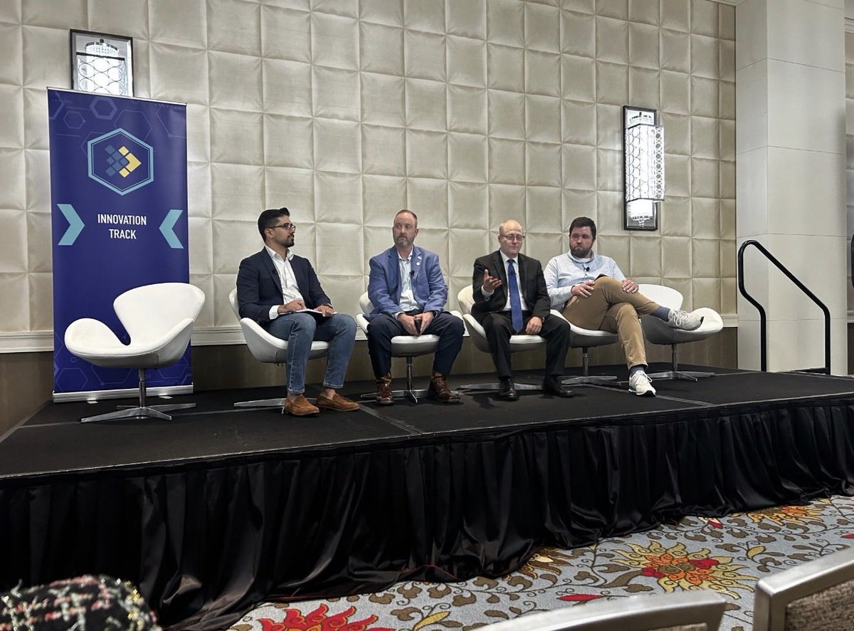 infrashieldinc's tweet photo. Mark Rorabaugh, InfraShield CEO, spoke at NECX 2026 on “Software Qualification in an AI Era,” exploring key considerations for integrating AI into nuclear applications.

Thanks to Bharath Nangia, Phillip J. Zeringue &amp; Casey Icenhour for a great discussion!

#CyberSecurity #NECX https://t.co/ZMtus8Z6jQ