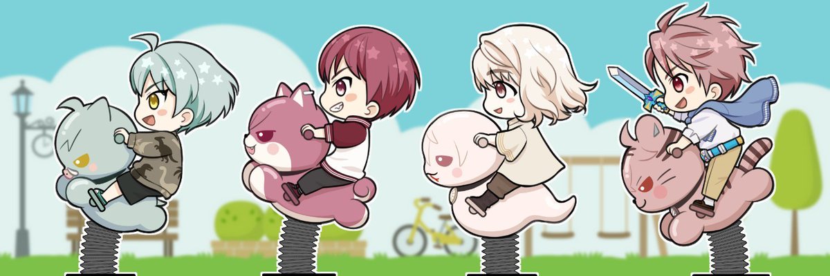 nar_7324's tweet photo. 実はあまり4人揃った絵を描けてなくて再掲～
ŹOOĻ記念日おめでとー☺️🎉 https://t.co/UjJhaPw0CP