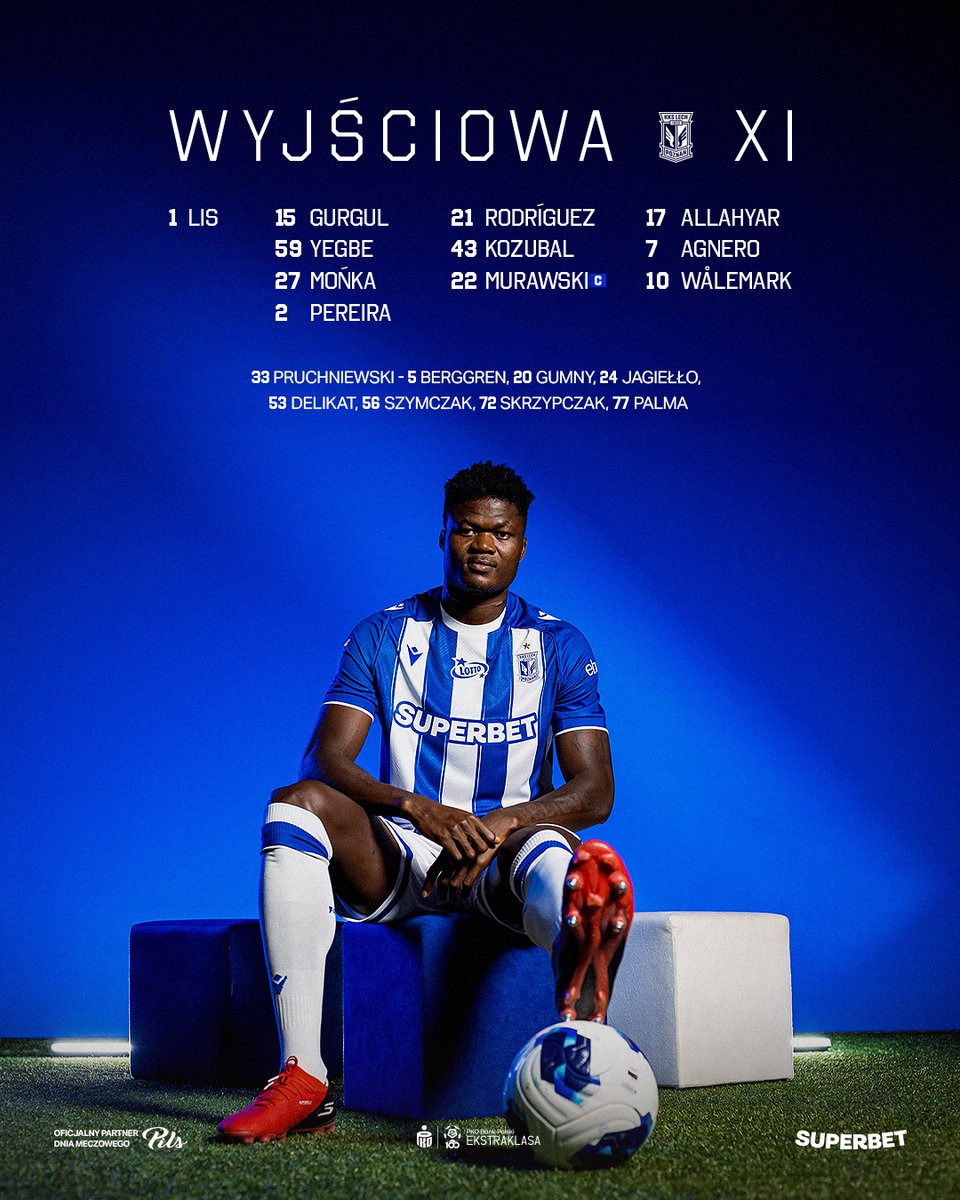 LechPoznan's tweet photo. 📝 Wyjściowa XI na mecz w Łodzi
__
#WIDLPO https://t.co/mgt4x7JqaQ
