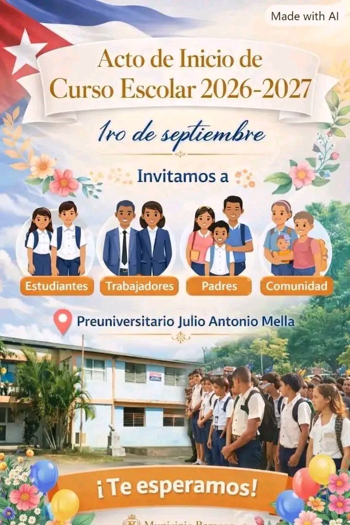 BaracoaE's tweet photo. #EducaciónGuantánano
#EducaciónBaracoa
El curso escolar 2026 - 2027 está a punto de iniciar #Baracoa, y con él inicia nuestro compromiso de educar, acompañar y construir futuro.
¡Nos vemos el 1ro de septiembre!
#InicioDelCursoEscolar
#FidelEnCadaAula https://t.co/yyImNVwtRT