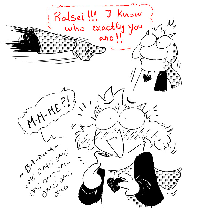 AllesiaTheHedge's tweet photo. Plot Twist:  Ralsei is Dess
(1/2) https://t.co/iFTnBgPUQB