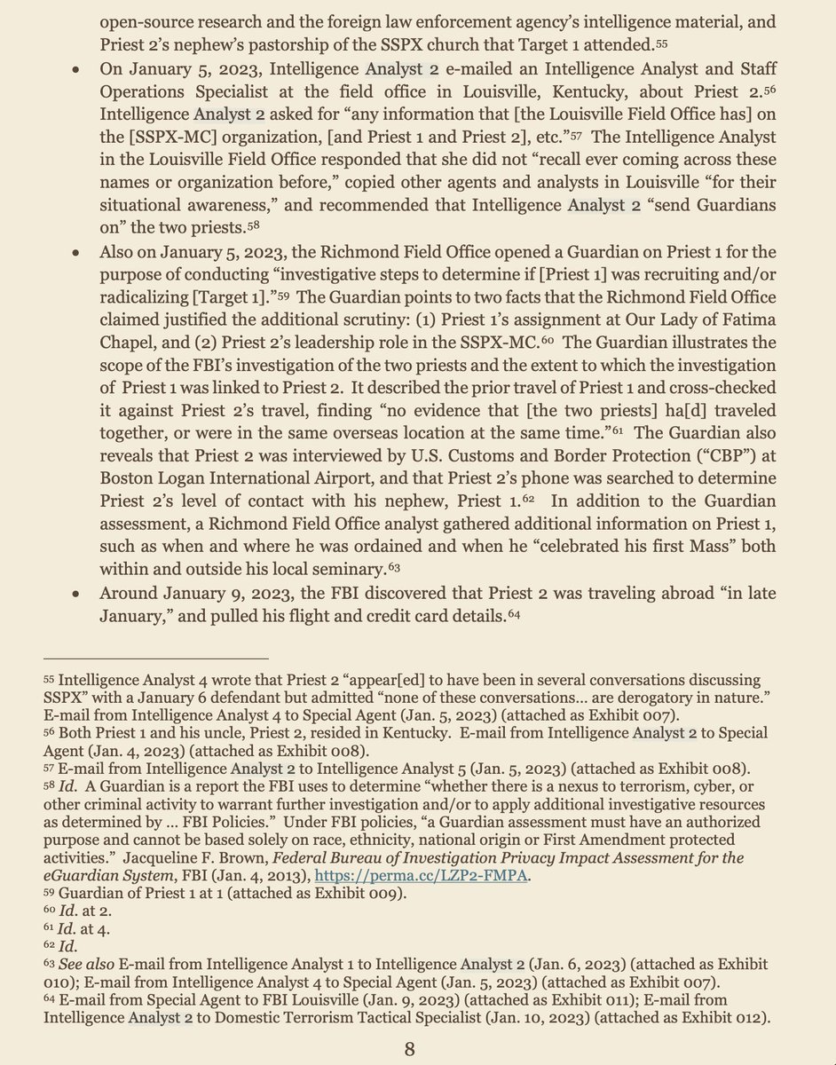 KoramProNobis's tweet photo. The degree of investigation into Priest 1 (SSPX) and Priest 2 (SSPX Resistance) went far beyond just cursory research. It also involved: 
- the pulling of flight and credit card information 
- the creation of "Guardians" on the two priests
- physical spying and tailing https://t.co/reQ4gvCVTY