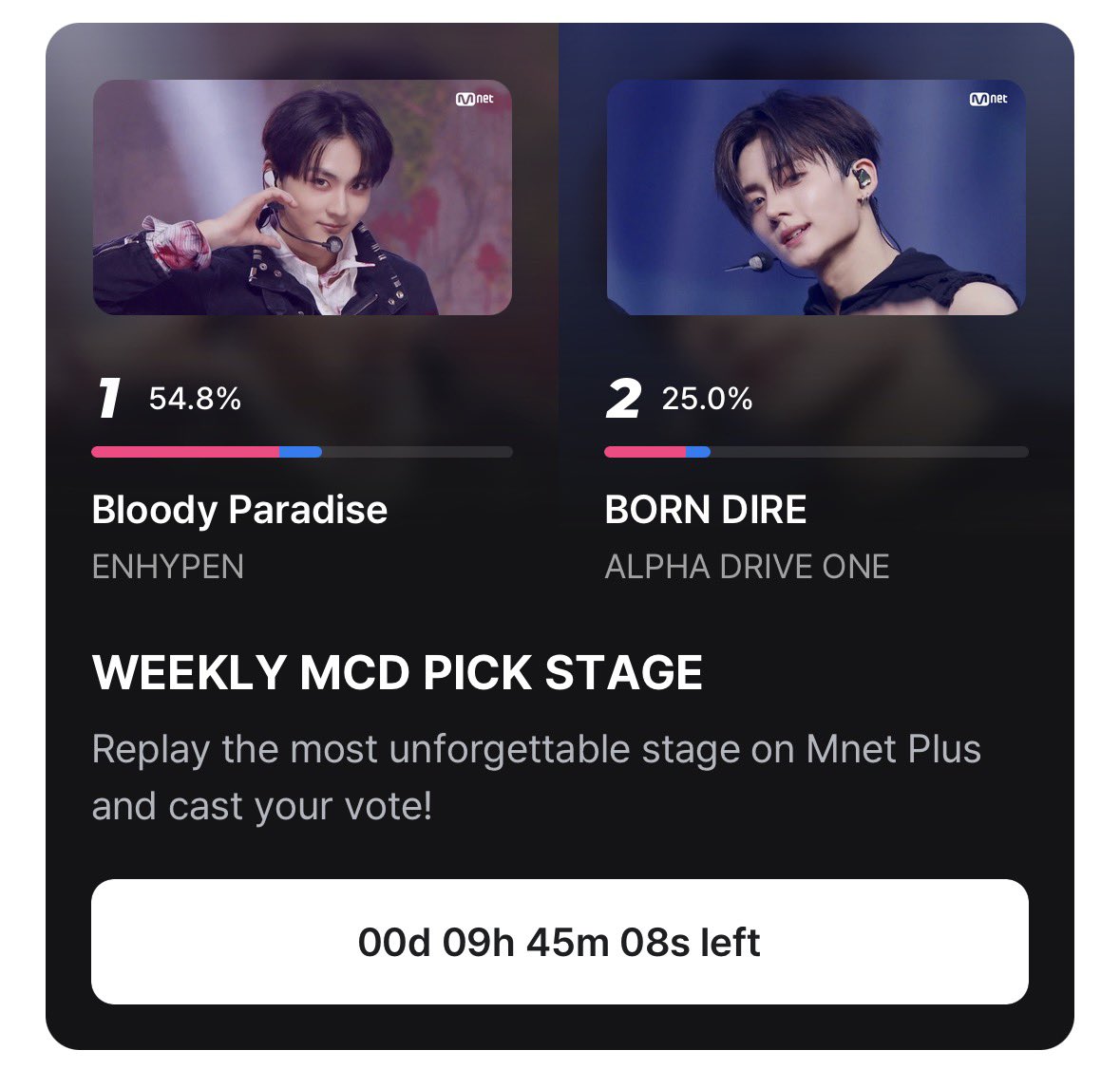 mqoonsun's tweet photo. [MNET PLUS]

‼️ Don't forget to vote ENHYPEN ‼️

1. Mcd pre-vote ( until Sept 1 )
2. Weekly pick stage ( TODAY at 09:59 WIB/ 11:59 KST) https://t.co/AbtRuajjXd