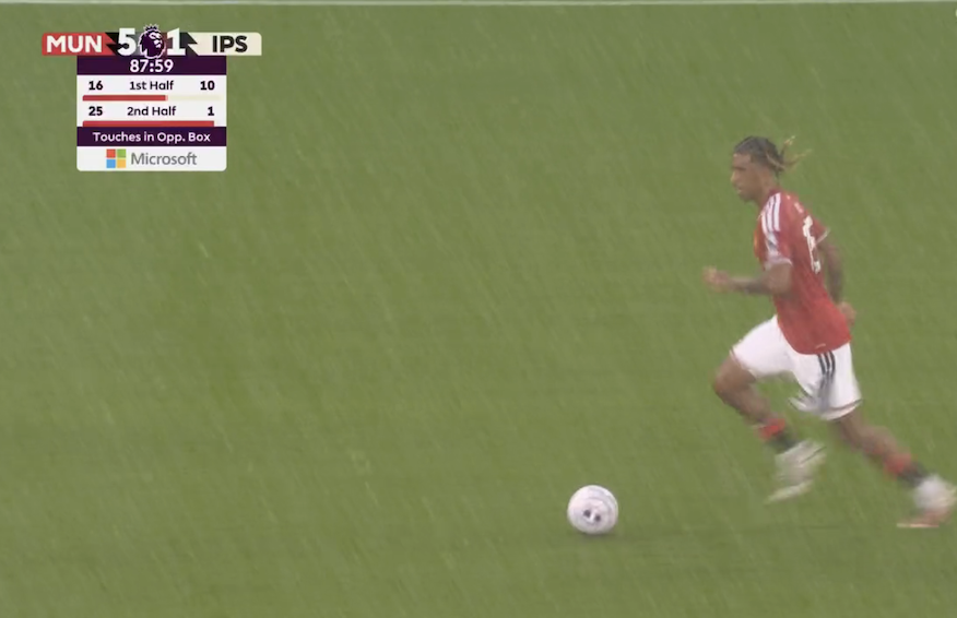 TouchlineX's tweet photo. 📸 - IT'S RAINING SUPER HARD AT OLD TRAFFORD!

SOMEONE GIVE THESE PLAYERS AN UMBRELLA! https://t.co/yX7TJFxfsI