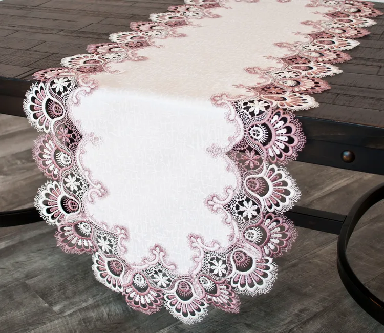 LinensArtThings's tweet photo. Antique White and Mauve Rose Jacquard Peacock Tail Lace runner! Whether you're hosting a formal dinner or enjoying a casual meal, this collection offers the perfect finishing touch. #linens #doilies #homedecor #tablelinens #tablerunner #lace Shop: https://t.co/G49Q4XX9dR https://t.co/dH6DMI4KIf