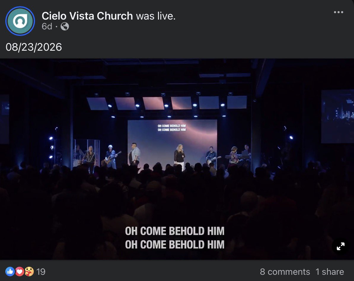 MixMysons's tweet photo. @AndrewKolvet @LionelMedia Andrew Kolvet continues to lie. This is Just last week at Cielo Vista Church. No Flags at all. Not even the USA one. Cielo Vista Church has NEVER DISPLAYED an Israel flag. It was at the request of TPUSA. https://t.co/nMJL3CoGHR