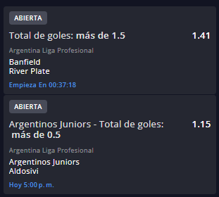 UnderOver22's tweet photo. Buenas tardes!! Vamos con una de Primera. Me Gusta, River lo va a ir a buscar desde el minuto 0. Y ya sabemos el potencial de Argentinos

UnderOver https://t.co/DxhO6O3jXI