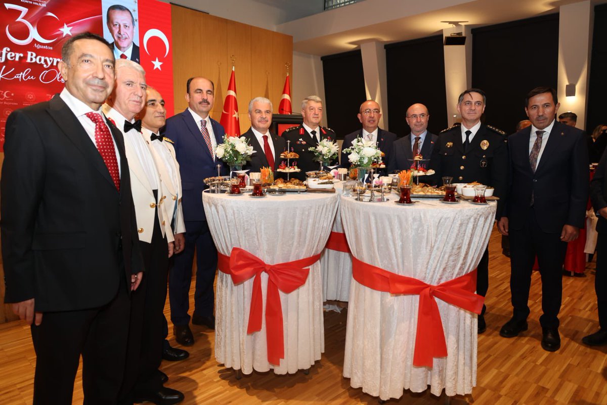 hkilca's tweet photo. Konya Valiliğimiz tarafından düzenlenen 30 Ağustos Zafer Bayramı Resepsiyonu’na katıldık.

Milletimizin bağımsızlık iradesi ve vatan sevgisi 104 yıl önce nasıl zafere dönüşmüşse, bugün de aynı ruhla millet olarak birlik ve beraberliğimizi güçlendirerek geleceğe emin adımlarla yürüyoruz.