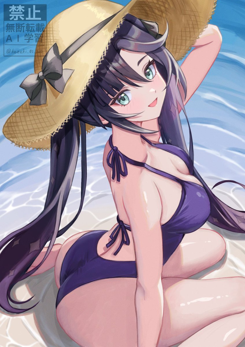 kazuki_01_sub's tweet photo. #モナ生誕祭2026 
誕生日おめでと～

#GenshinImpact #Mona
(↓)水着＋麦わら帽子モナちゃん https://t.co/mvhFBVXpuo