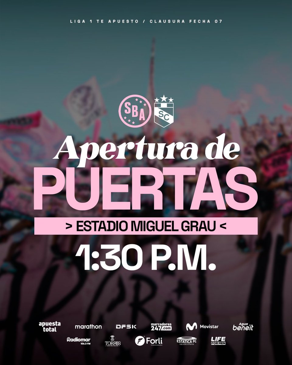 sportboys's tweet photo. El Grau se pinta de rosado.🩷

🚪 Apertura de puertas 1:30 p.m.
🏟️ Estadio Miguel Grau
 
🎟️ Adquiere las últimas entradas en https://t.co/vin1kWPzVg

#VamosBoysTodaLaVida
#MásCallaoQueLima https://t.co/wp0XEs9Q59