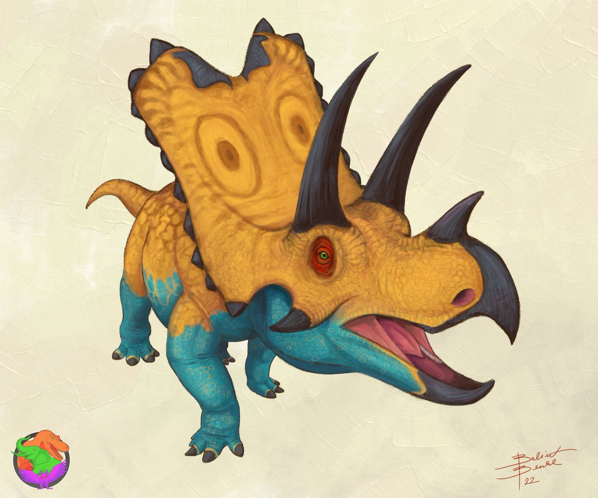 BenkeArt's tweet photo. Pentaceratops 
Commissioned by:
@NatSciChannel 
Back in 2022 https://t.co/UrisEwmleA