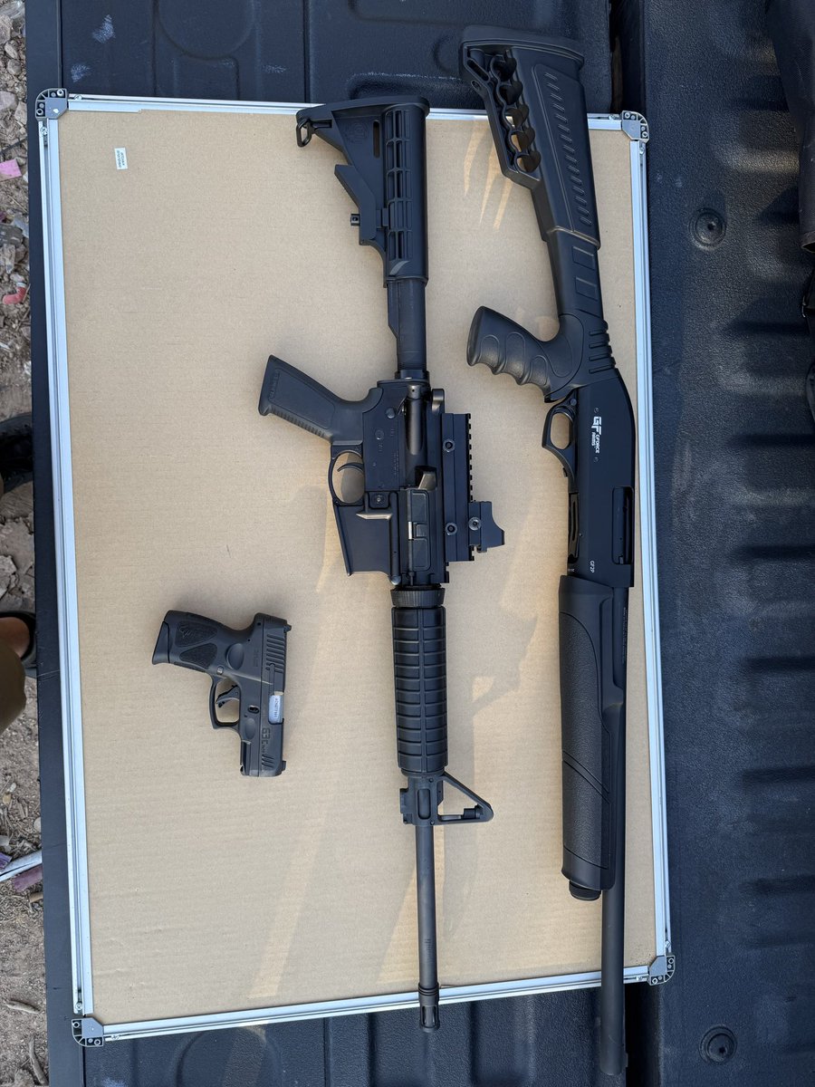 Edword191's tweet photo. @luisjgomez Hey Luis, did you go pick up your pistol when I heard you saying that I was like oh he got himself a nice little pistol and I went out and got me an AR - 15 a shot gun and a Ruger 9 mm America https://t.co/6BfNoGdgqw