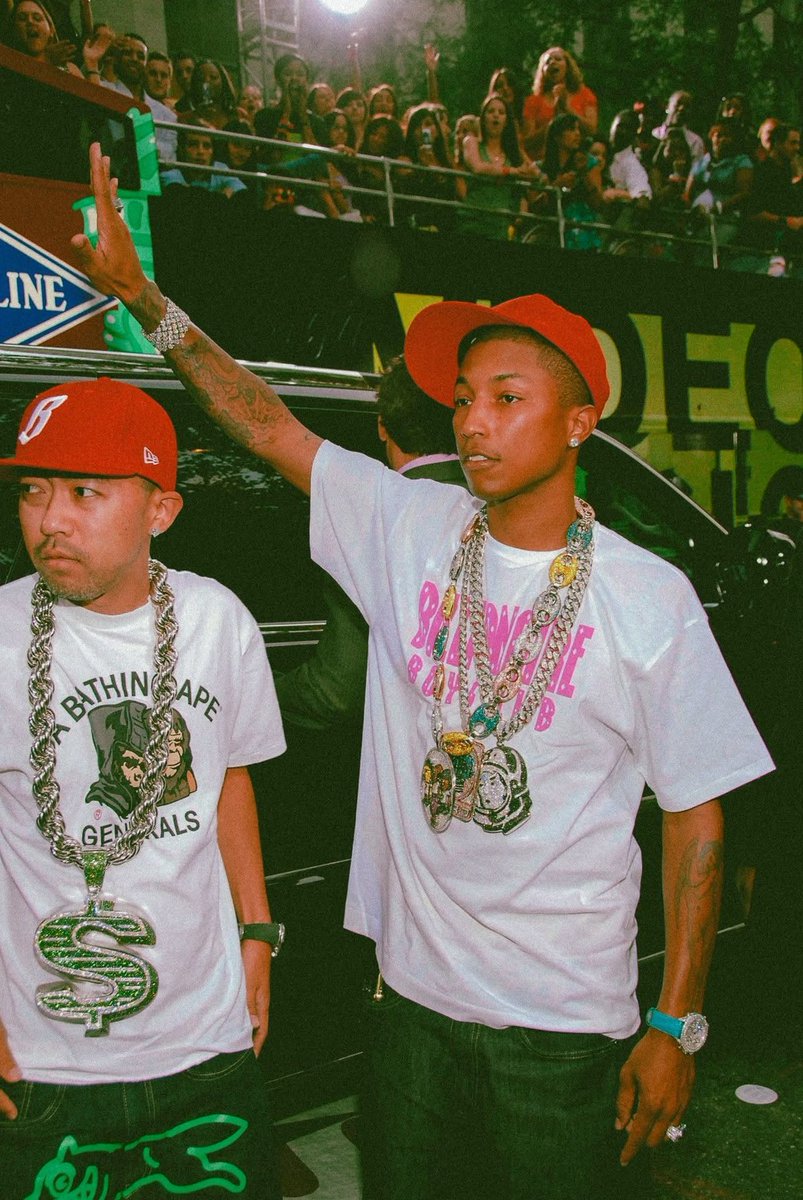 missedevrything's tweet photo. Nigo and Pharell Williams in the Billionaire Boys Club early days https://t.co/Xir44Mvy8n