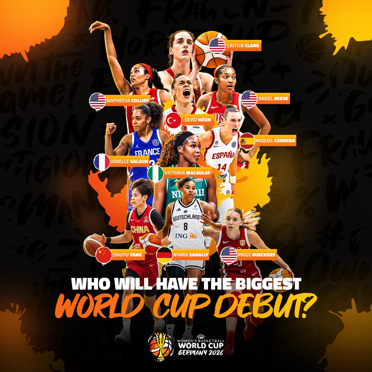 FIBAWWC's tweet photo. Who will ace their #FIBAWWC debut the best? 🌟

🗳️ CAST YOUR VOTE https://t.co/K5RNddI2zE https://t.co/OGSwQKeud2