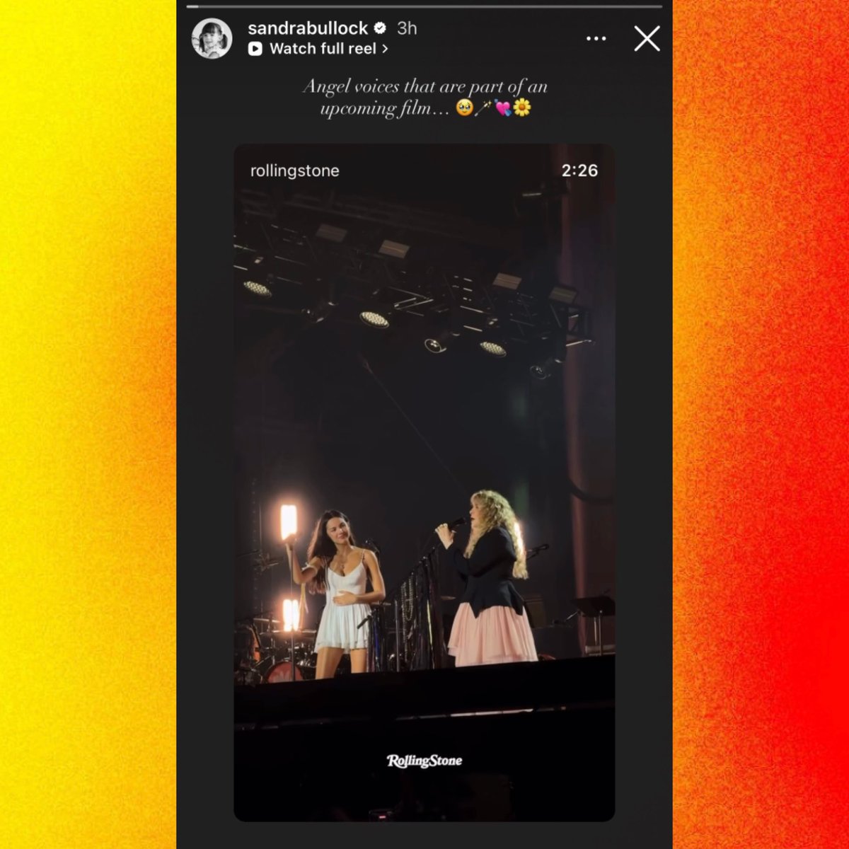 PopCrave's tweet photo. Sandra Bullock teases Olivia Rodrigo &amp; Stevie Nicks’ involvement in ‘Practical Magic 2’:

“Angel voices that are part of an upcoming film…” https://t.co/xC8k5pNFDT