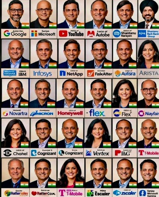 eagle_patriot21's tweet photo. Imagine the INDIAN nepotism in U.S. tech companies when these are the CEOs of U.S. tech companies.

The founders are WHITE, but the CEOs are INDIAN. 

You know why?

Because they can import cheap labor, increase company profits, and drive their stock prices up.

But these backstabbers don’t seem to understand that Americans are becoming jobless while rent and housing prices continue to rise.
