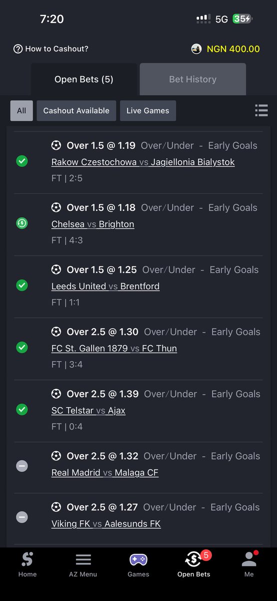 MrLoyal23's tweet photo. @SportyBetNG @SportyBet Why was the two game void, this is robbery 😡😡😡 @FoluboiNg https://t.co/s2mIBMpUqg