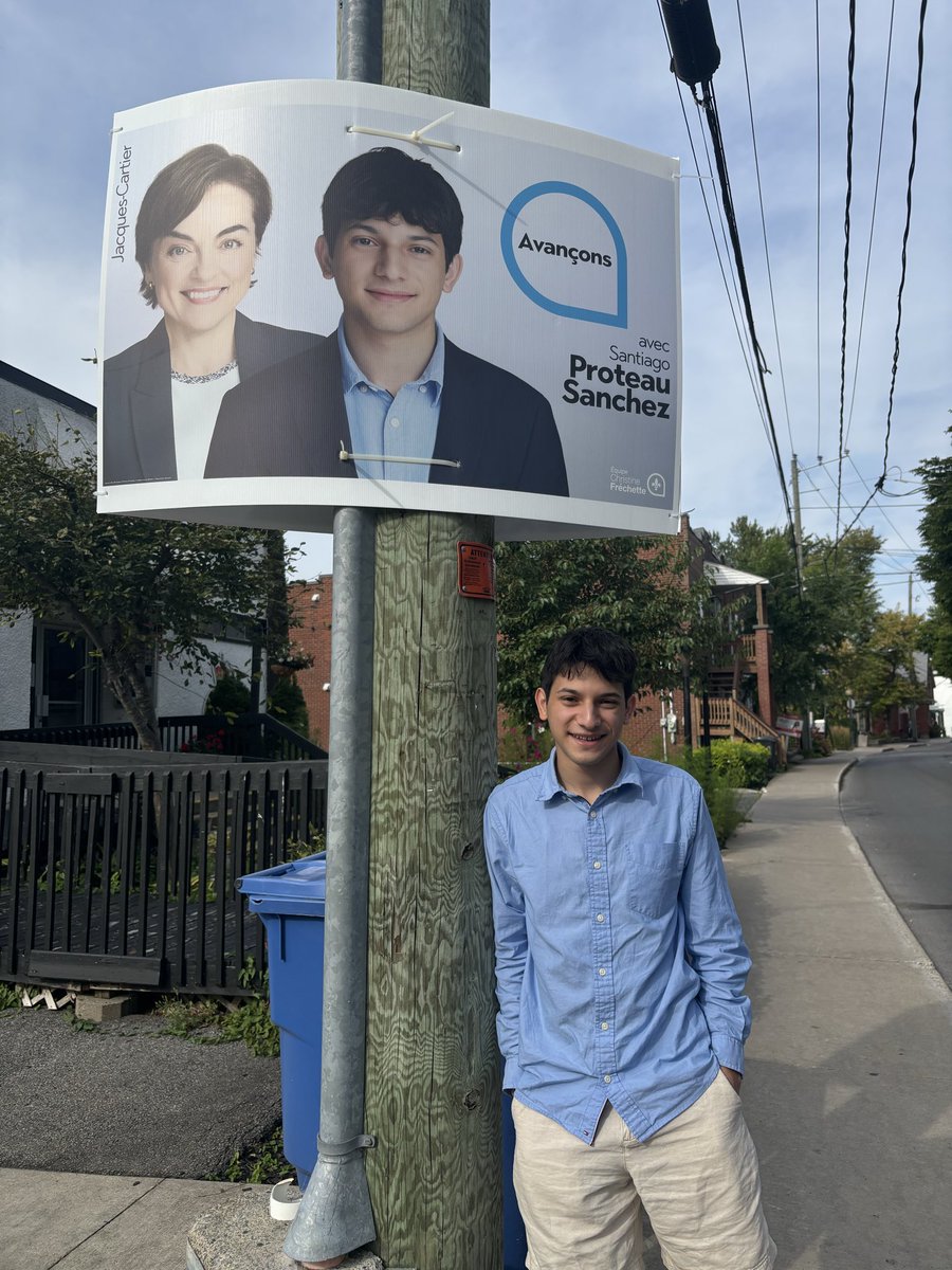 ProteauSanchez's tweet photo. Une belle journée dans ma circonscription pour poser mes pancartes électorales !

#Avançons #ÉquipeFréchette #élection #polqc https://t.co/7QdYxtWboG