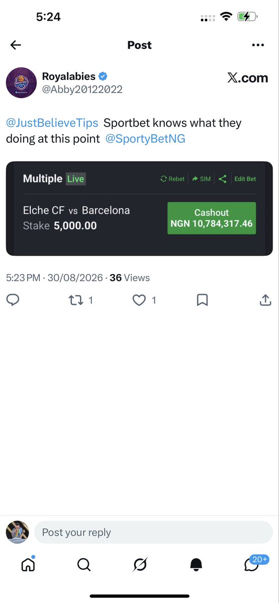 JustBelieveTips's tweet photo. @yisaino @Emmanuel_Tips @Ekitipikin @CHIZZY_BB @BerryYNWA1 @mrbayoa1 @twitgameboy @officialmoore7 @FGirlrita @Kingkuti_ @feranmi_flash1 Voice out now. @SportyBet @SportyBetNG ticket 707307. Unauthorized ₦3,565.99 cashout on a ₦200M potential slip. If una keep quiet, next door na your own. Restore that ticket. #SportybetScams #SportyBetFraud #RestoreTheTicket #BettingScamNigeria https://t.co/r9guD2Of1h