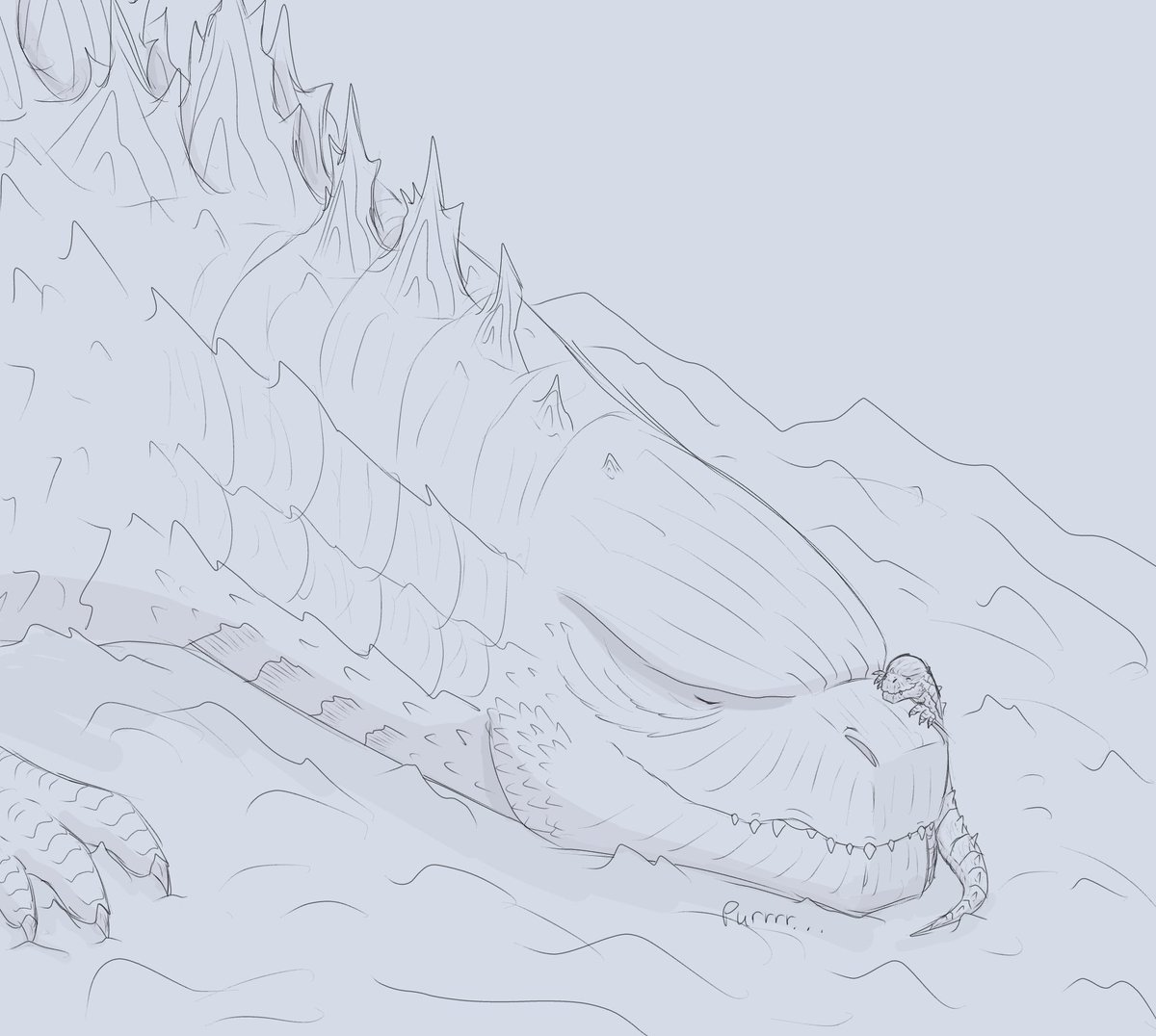 Gojirakotm19's tweet photo. Godzilla and Junior napping together https://t.co/MX1fRYtBUU