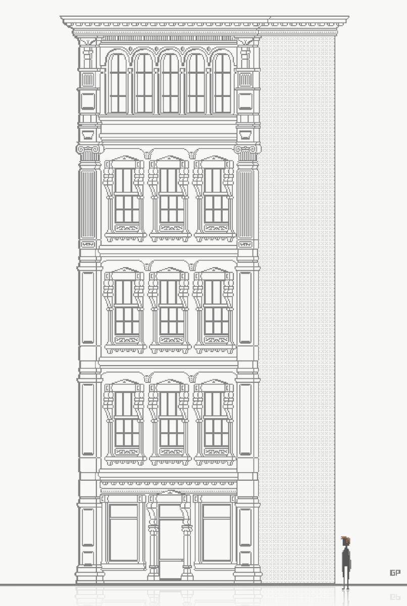 ZackGphom's tweet photo. Architectural line art study
#pixelart #Architecture #EnvironmentArt #ドット絵 https://t.co/CeL7bPEehl