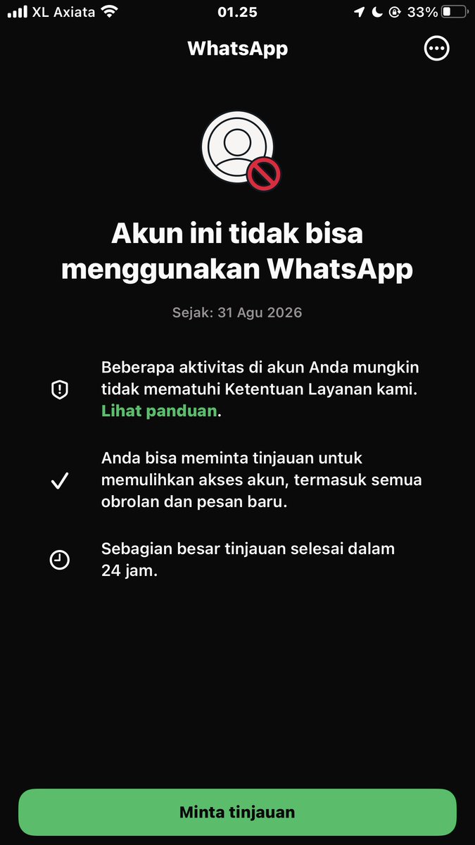 mharchivee's tweet photo. #wta wa tiba2 ditinjau gini bisa balik lagi kan ya?? padahal ga aneh2😭 buka wa pun kalo ada yg chat aja... pls help harus apa GUE PANIK BGT😭 https://t.co/uUfWQ1XOwz