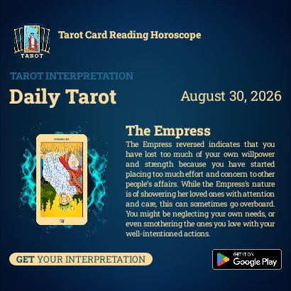 Chriswaudbev's tweet photo. My my daily tarot the empress https://t.co/GD9zYlqRks