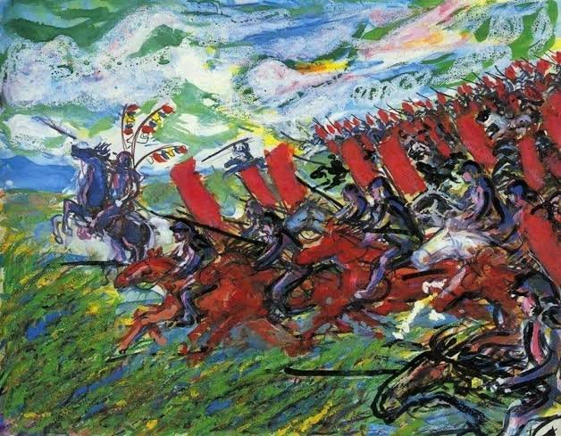 nadateteu's tweet photo. Eu gosto de tudo desse filme, inclusive os impressionantes storyboards do filme foram pintados à mão pelo próprio Akira Kurosawa https://t.co/wuLOf0E3mc