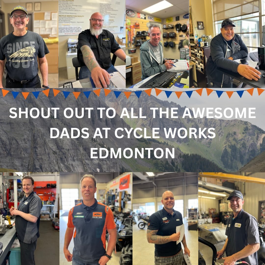 EthaSherrapm0's tweet photo. Happy Father’s Day to all the dads at Cycle Works Edmonton! Thank you for your hard work and dedication. We appreciate all you do for your families, customers, and team. Wishing you a well-deserved day of relaxation with the people who matter most. https://t.co/51VPZ2ZhIn