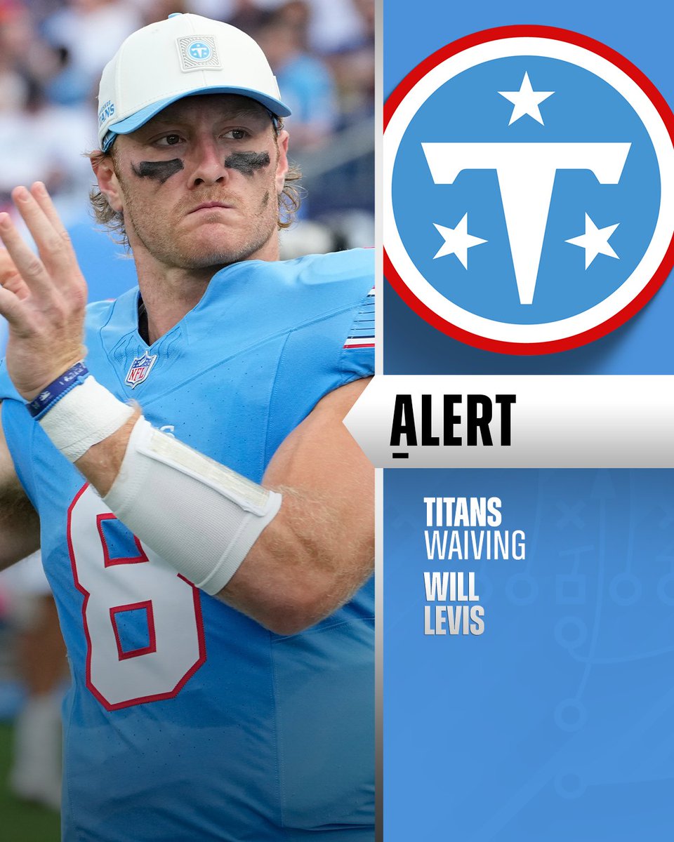 NFL's tweet photo. Titans waiving QB Will Levis. (via @rapsheet) https://t.co/7TXJ5gjRaQ