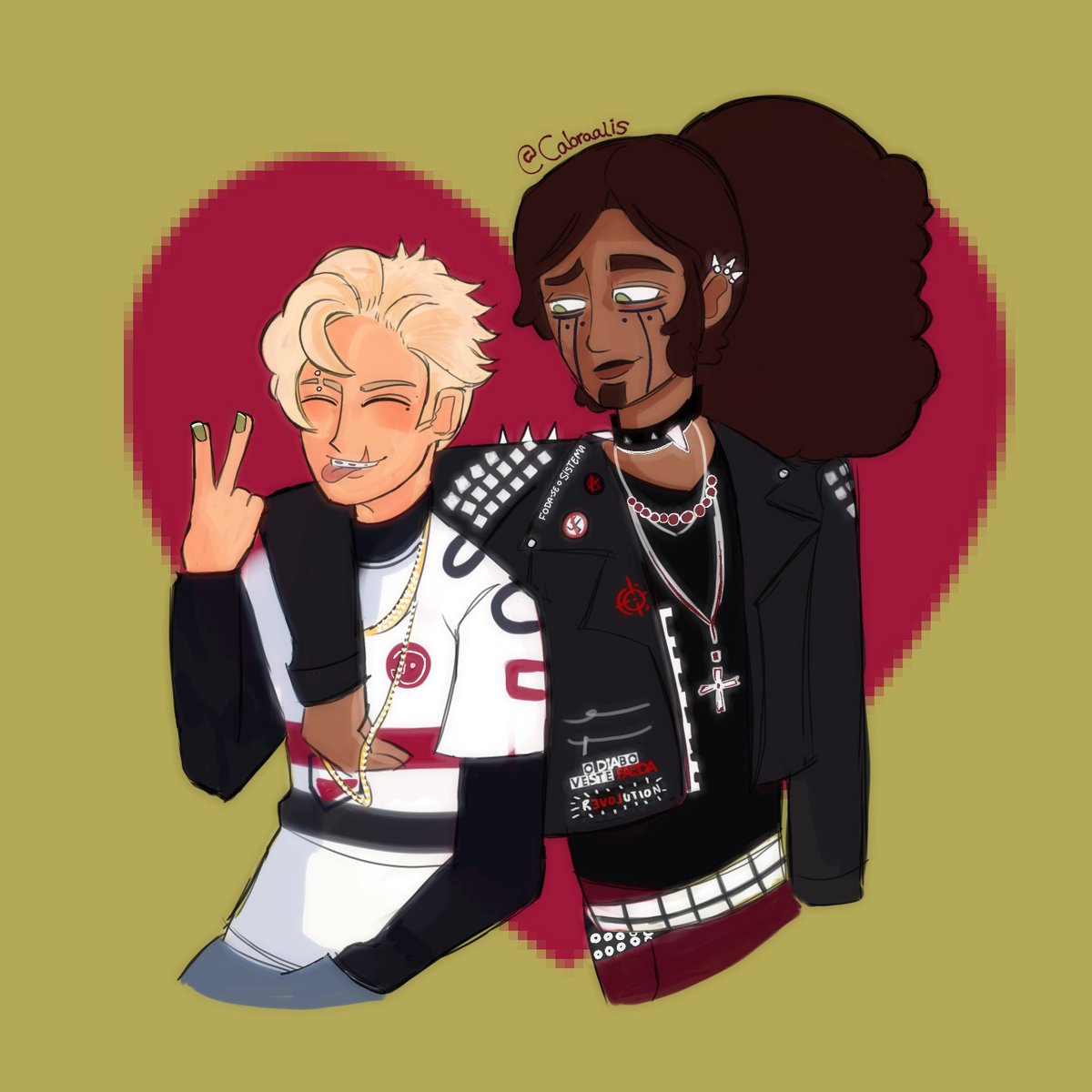 Cabraalis's tweet photo. ART TRADE oc's: @rhayosolarart || Aqui ó pra você, muito bonitinhos né gente? Me acompanhem pra mais desenhos babadeiros. ✨ https://t.co/9QHeCsWjau