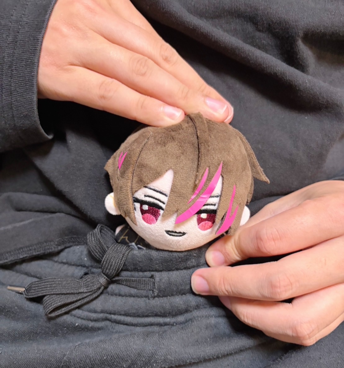 EL6_take's tweet photo. オハヨーーー！！！

昨日ぬい活しようと思って832の膝の上にぬいを置いたら、着てたズボンの中にしまわれちゃいました。

………ズボンだよね？？？ https://t.co/z9vBkkYc71