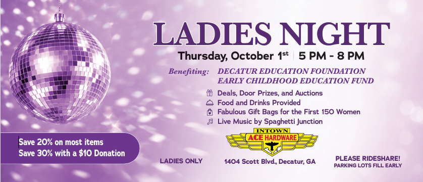 CoolAceDecatur's tweet photo. Yes, we will be giving away gorgeous, fun-filled gift bags to the first 150 ladies in line.
Intown Ace Ladies Night gets bigger and better each year!
Please join us: Thursday, October 1st, 5pm - 9pm.
Ride sharing is strongly encouraged. https://t.co/uWMQ2y262p