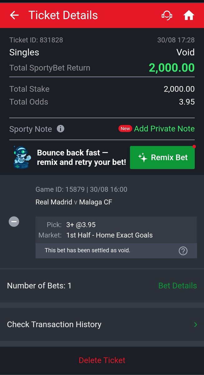 dreyontheTL's tweet photo. @Damzy100M @SportyBet @SportyBet @SportyBetNG 
Fix this.
I won and it was void https://t.co/jIm2K8cSrT