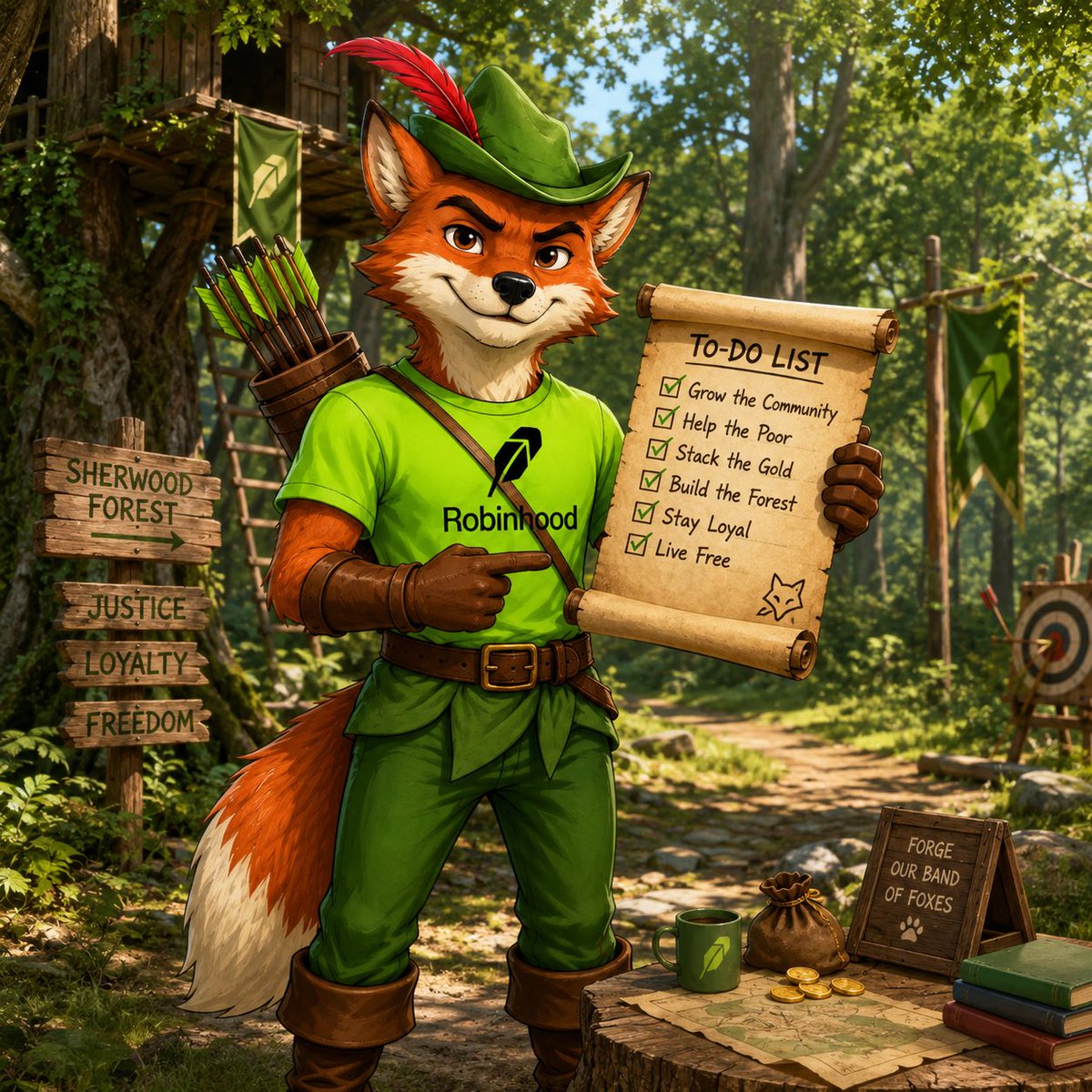 _RobinHoodMeme's tweet photo. The foundation has been laid… 🪵
 
Now it’s time to forge the band of foxes and create an unstoppable alliance.
 
Community expansion
 
Coin tracking listings
 
Exchanges
 
$HOOD 🦊 https://t.co/ZtEyD7iVdf