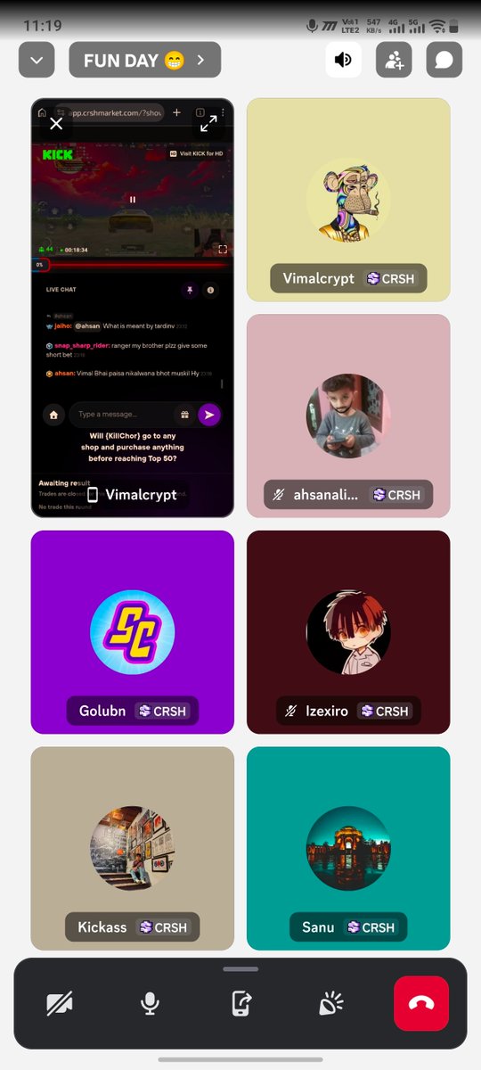 LuffyMonad's tweet photo. 12 hours straight in the @crshmarket  Market VC and the room is STILL buzzing🔥
​We spent half the day talking strategies, market calls late night chaos,and pure vibes with the community.Massive shoutout to everyone who pulled up 
Thanks to mods @AdedayoWeb3 and @oavbean https://t.co/yOhLgUq4p2