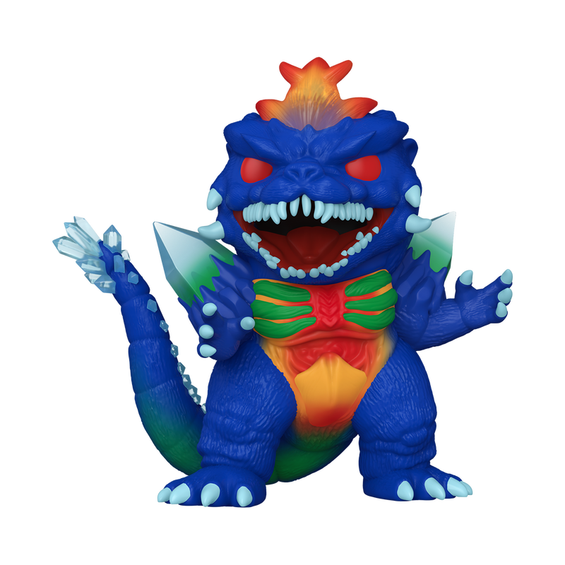GodzillaWiki's tweet photo. Trendmasters gave SpaceGodzilla a unique color scheme for its toy line in 1995, likely based on Noriyoshi Ohrai's poster artwork for 「Godzilla vs. SpaceGodzilla」. In recent years, companies such as Mondo and Funko have used this color scheme for SpaceGodzilla merchandise. https://t.co/5QZiMHFtPP