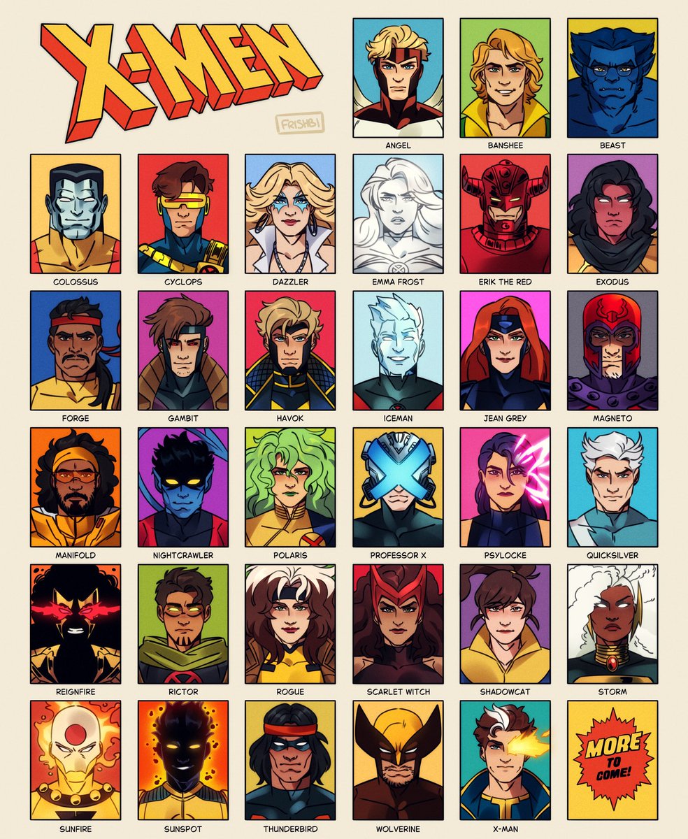 frishbi's tweet photo. Some X-Men characters 🧑‍🩰
#marvel #xmen https://t.co/HRtSw6A0E7