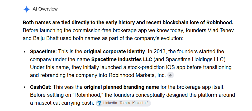 alphabetaseth's tweet photo. First Robinhood name? Founders started company as "Spacetime Industries LLC".

$SPACETIME 170k mc

0xD83706C37e88033022b8daa8B87b8db2Ac5EA23C https://t.co/9SVj4EiNxv