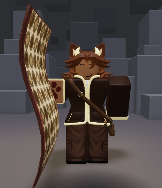 Dailavalley's tweet photo. @AzuriteFlaire I fell like the odd one for having a roblox character as refrerence but will still try… Moooo ( she is a cow btw so take that into consideration like maybe add brown spots and hooves for hands and all that since I am limited by roblox) https://t.co/TbgKzGUOSV