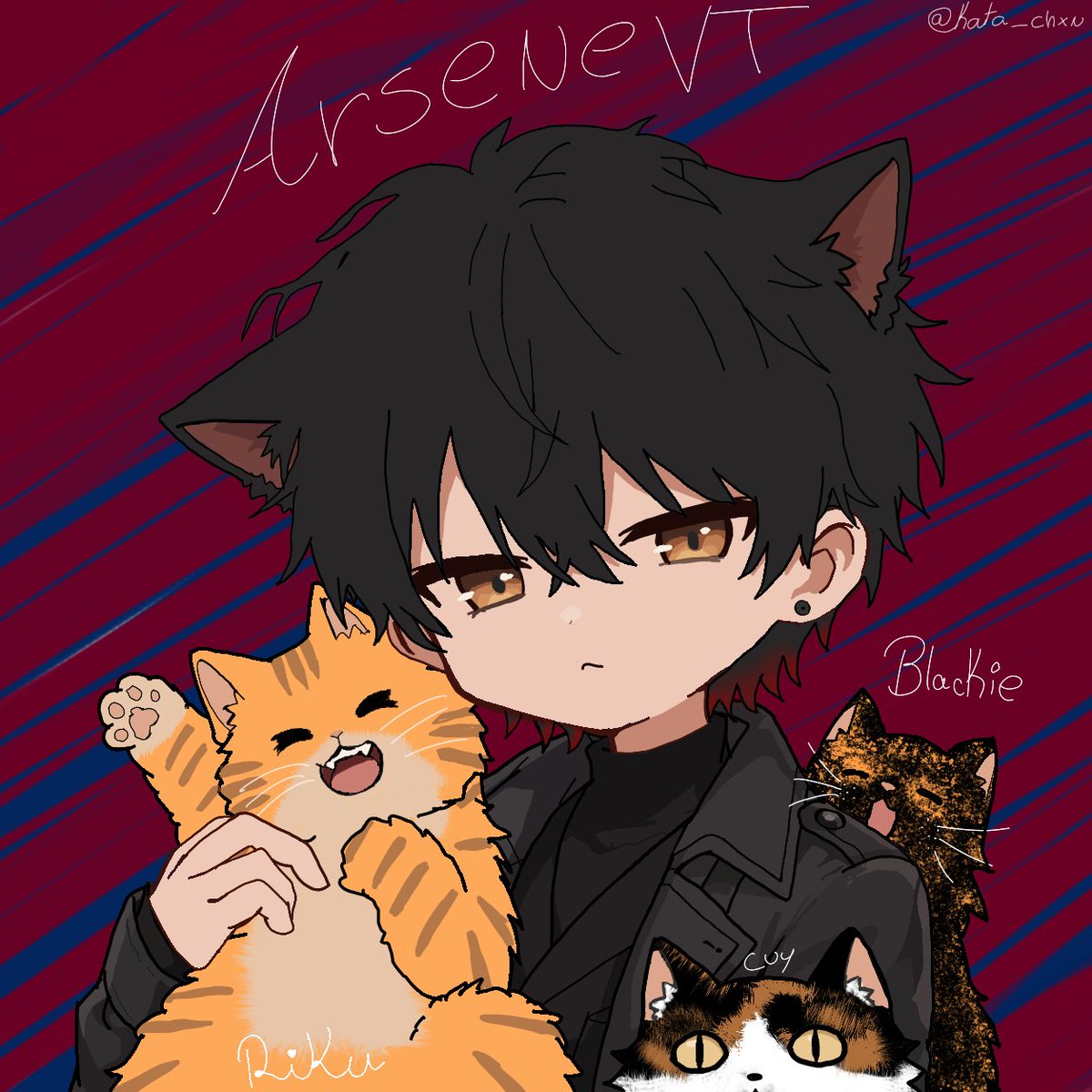 kata_chxn's tweet photo. @_ArseneVT_ 🖤🐈🐈‍⬛ https://t.co/T2Z7TIOW8K
